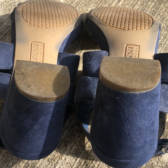 Women’s Sz 7M Alfani Shoes Step N Flex Navy Blue Sandal Regann - Picture 7 of 7